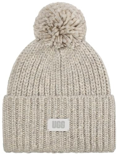 UGG Jungen K Chunky Pom Cuff Hat, hellgrau, Einheitsgröße