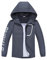 ALXHUTE Kinder Regenjacke Wassersäule Jungen Mädchen Übergangsjacke Frühling Jacke Funktionsjacke mit Kapuze Grau DE: 158-164 (Herstellergröße 160)