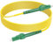 RamboCables 25m Câble de fibre optique LC/APC vers LC/APC,OS2 Simplex Singlemode 9/125µm LSZH,FTTH câble de réseau Jaune