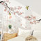 Runtoo Stickers Muraux Branche de Fleurs Rose Autocollants Mural Stickers Fleurs de Cerisier Oiseaux Deco Salon Chambre Enfants Bébé Décoration