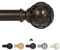 TANGWIN Bronze-Gardinenstangen für Fenster, 167,6 bis 305,8 cm, verstellbare Gardinenstange, robuste Gardinenstangen, Netzstruktur, Gardinenstangen, einzelne Fenster-Gardinenstange, 167,6–304,8 cm,