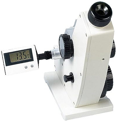 LBMED Monokulares Abbe-Refraktometer, Digitales Abbe-Refraktometer Mit Einstellbarer Schärfe, 1,3000–1,7000 ND Und 0–95% Brix-Messung, 0,0002 Genauigkeit, Für Die Erdölindustrie, Den Unterricht