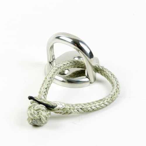 OS-Ropes unlimited, Dyneema® Rope Shackle with Opener, Soft Shackle, 4/6/8/10 mm, Grey/Black, Handmade in Germany, Specially Developed for Use in Maritime Environments