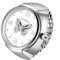 JewelryWe Ringuhr Fingeruhr Elastisch Schmetterling - Damen Analog Quarz Fingerringuhr Ring Uhr Uhrenring mit Schwarz Schmetterling Römischen Ziffern Zifferblatt und Silber Legierung Elastisch Band