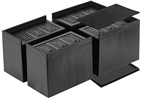 Uping Rehausseur Pieds de Lit Rehausseur Meuble Rehausseur Pied de Table Chaise Bureau, Augmenter Hauteur de 13,1CM (4 Pac, Noir)