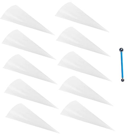 Veemoon 50pièces Pochette à Coulis à Mortier Pour Joints De Carrelage à Ciment à Usage Multiple Avec Embouts Ajustables Pour Projets De Maçonnerie Bricolage