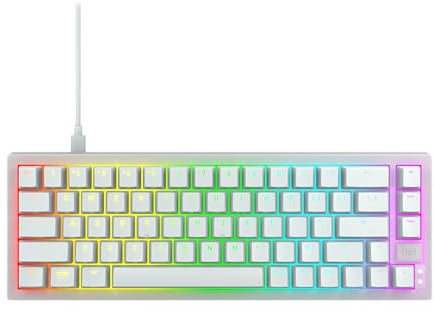 Xtrfy CHERRY K5V2 Clavier de jeu mécanique compact au format 65 % américain remplaçable à chaud, commutateurs CHERRY MX2A RED (blanc transparent)