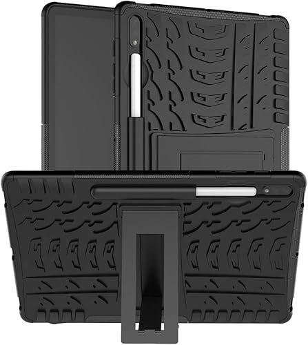 PIXFAB for Amazon Fire HD 10 2023 13th Generation Shockproof Tablet Case, Hybrid [Tough] Rugged Armor Protective Cover, Tablet Case Cover with Built-in [Kickstand] - Black