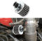 deemars Filtro di Aspirazione Dell'aria, Filtro Aria a Freddo, Filtro di Aspirazione Aria Sfiatatoio Turbo, Accessorio Universale per Auto e Moto per lo Sfiatatoio del Carter da 12 mm (Argento)