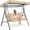 GZYHDC Hollywoodschaukel Überdachung und Sitzkissen-Bezug-Set,Ersatzdach Hollywoodschaukel 3 Sitzer Wasserdicht Sonnendach Dachplane für Terrasse und Garten,Blau,195x125x15cm/77x49x6''