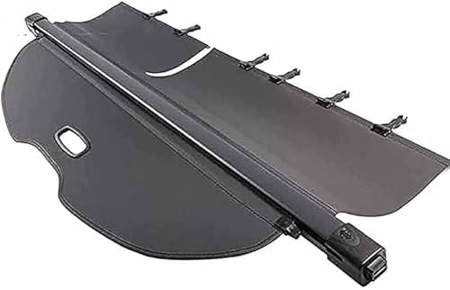 Teptal Auto Einziehbarer Laderaumabdeckung Kofferraum für VW Polo 2010-2018 2019, Kofferraumabdeckung Ablagen Frachtabdeckungen