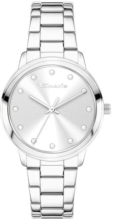 Tamaris Damen Analog Quarz Uhr mit Edelstahl Armband TT-0152-MQ
