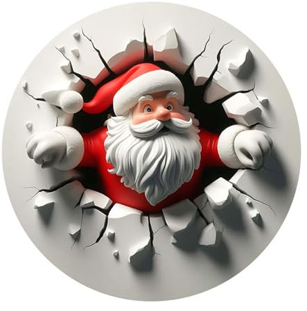 Pruojhw Cartello di Natale per albero, pannelli di Natale acrilici,Decorazione da parete per pannelli di Natale - Decorazione per albero di Natale, segno di Babbo Natale, decorazione per porta di