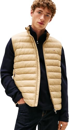 Tommy Hilfiger Veste sans Manches Homme Packable Recycled Vest Col Montant, Marron (Camel), XXL