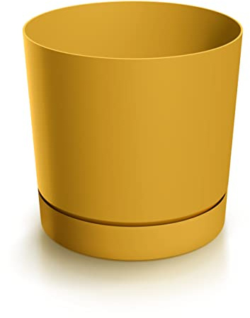 Pot de fleurs Ø 17 cm, hauteur 17 cm | Cache pot au design élégant en plastique durable, résistant aux intempéries et aux UV | Pots de fleurs pour un jardin et une décoration d’intérieur élégants |