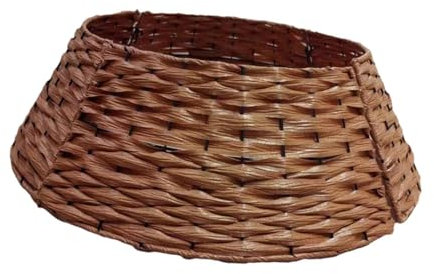 Harilla Weihnachtsbaumkragen, Weihnachtsbaumring, Bauernhaus-Baumschmuck, Wohnzimmer-Party-Requisiten, Weihnachtsbaumständer-Basisabdeckung, Braun, 40cmx60cmx17cm