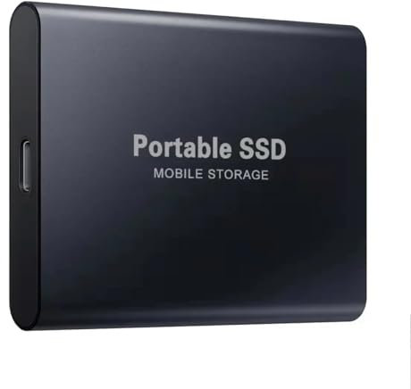 SSD Portatile da 1TB ad Alta Velocità per Laptop/PC/Ipad, Archiviazione Mobile (nero, 1, TB)