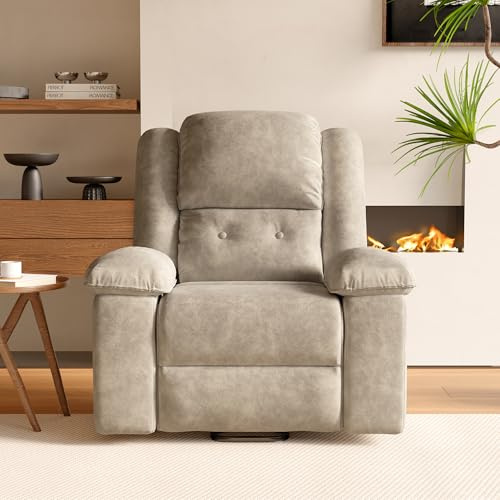 Elektrischer Relaxsessel, Massagesessel, elektrisch, mit Kippfunktion und Vibration, Heizung, elektrischer Massagesessel, Fernsehsessel, 160° neigbar (Stoff braun – B)