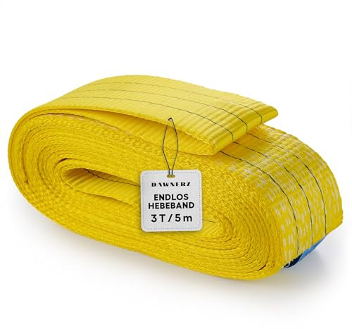 Dawnerz Rundschlinge 3000 kg, 5m - Einlagige Hebeschlinge - Endlos-Hebeband aus Polyester