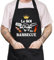 FUKPO Tablier Cuisine Homme Personnalisé, Réglable Tablier Professionnel Humour Rigolo Drole Barbecue Bbq Noir, Tablier de Cuisine Coton Cadeau Fete Des Peres Saint Papa Valentin Noel