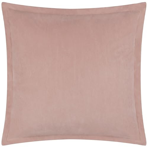 Yard Merton Velvet Cushion Cover (Dusty Rose, 55 x 55 cm) | Soft velvet finish with piped detailing for a refined, contemporary look