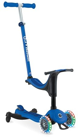 GLOBBER GO-UP Sporty Lights 360, 3-in-1 Kinderfahrzeug, 15+ Monate, Höhenverstellbare Lenkstange, LED-Leuchtrollen, 20kg/50kg, 3-Räder, Aluminium-Rahmen