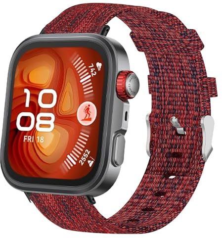 Blueshaweu Cinturino compatibile con Huawei Watch Fit 4 Pro, smartwatch in nylon, compatibile con Huawei Watch Fit 4 Pro, Fit 4, Fit 3, Große, Silicone, Nessuna pietra preziosa