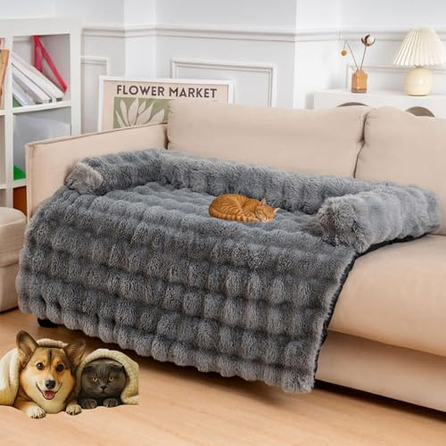 2026 Neu Luxuriöses Cozy Kuscheliges Hundebett Sofabett, Weich Hundebett Auto mit Erhöhte Ränder, Wasserabweisend Rutschfeste, Geben Sie Hunden Ein Gefühl Von Sicherheit und Wärme(A,XL 120*95*16cm)