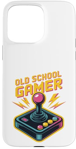 Art du Joystick d'arcade rétro pour Joueur de la Vieille Coque pour iPhone 15 Pro Max