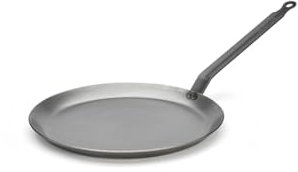 De Buyer - Poêle à crêpes en acier CARBONE PLUS - Diamètre 26 cm -, Argent