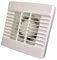 Bathroom / Toilet Axial Extractor Fan with Run on Timer for 100mm / 4 duct