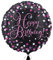 Amscan 3378201 - Standard Folienballon Pink Celebration Happy Birthday, Durchmesser circa 43 cm, Volumen 13 Liter, Heliumballon
