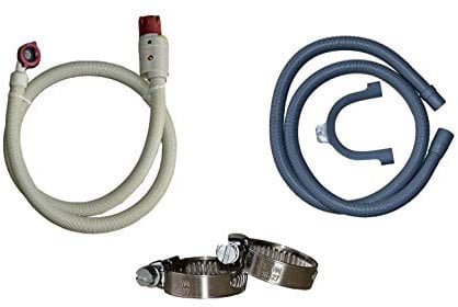 Produktbild Anschluss-Set Aquastop 1,5m - 5,0m Schlauch/Aquastop und Ablaufschlauch für Waschmaschine und Geschirrspüler (4,00m)