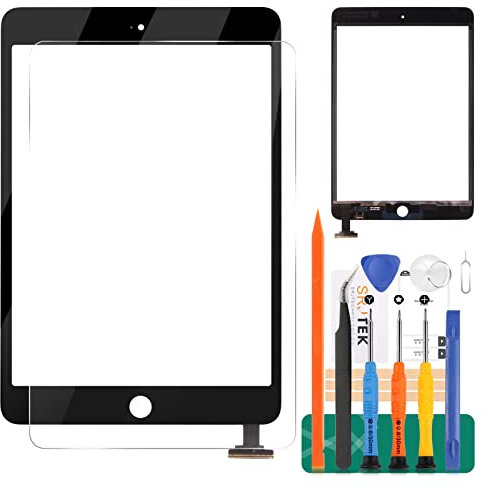 Touch Screen Digitizer per iPad Mini 1 2 A1432 A1454 A1455 A1489 A1490 parti dello schermo di ricambio, con chip IC, tasto Home, supporto per fotocamere, nero