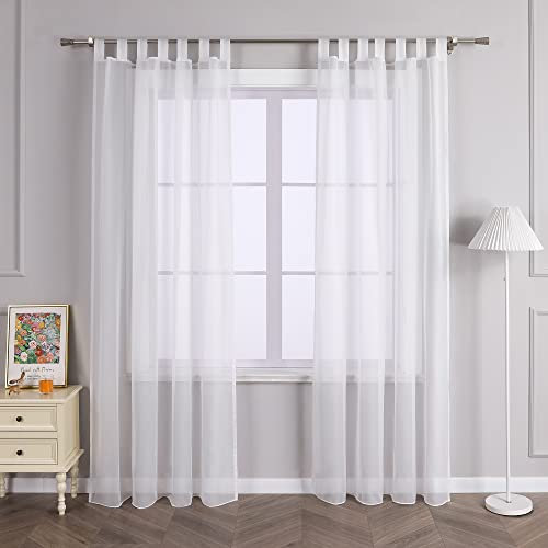 Joyswahl Gardine Uni Voile Vorhang mit Schlaufen »Julia« Dekoschal Fenster Schal BxH 140x225cm Weiß 1er Pack