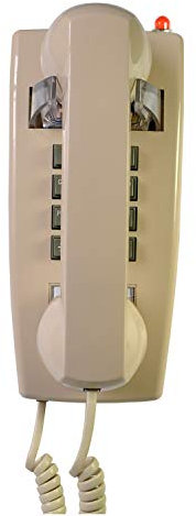 TelPal Corded Wall Phone, Analog Mounted Landline with Traditional Ringer and Volume Control - Wall Jack Required
