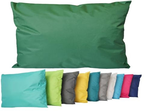 JACK Outdoor Lounge Kissen 30x50cm Dekokissen inkl. Füllung Wasserfest Sitzkissen Garten Stuhl Lotus Effekt, Farbe:Dunkelgrün