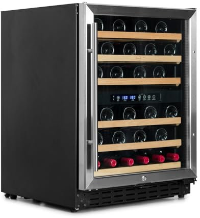 Vinobox 132 Glass Stainless Steel Wine Cellar 50 Bottles