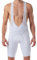 SGCIKER Polsino PRO a Tinta Unita Bianco con Taglio Laser Ciclismo in Bicicletta Pantaloncini con Pettorina Cuscinetto in Gel （Non Trasparente） (S)