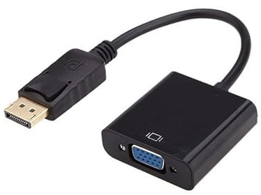 Ziyan DP Male zu VGA Female Adapter Schwarz DisplayPort Display Port auf D-Sub DSub DB15 SVGA M/F Wandler Konverter Video
