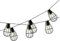 MARELIDA LED Solar Lichterkette INDUSTRIAL Look Glühbirnen in Retro Look 8 warmweiße Gitterlampen für Außen Garten Balkon Terrasse L: 1,5m