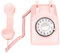 WOOXGEHM Téléphone À Cadran Rotatif Rétro À L'Ancienne Rose, Téléphone de Bureau Fixe À Sonnerie Mécanique Vintage, avec Sonnerie Mécanique et Fonction Haut Parleur pour la Maison, Le Bar, L'Hôtel