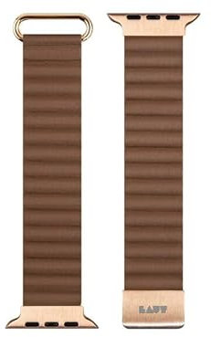 LAUT Novi Luxe, Armband für Apple Watch 42/44/45/49 mm, Kunstleder, braun