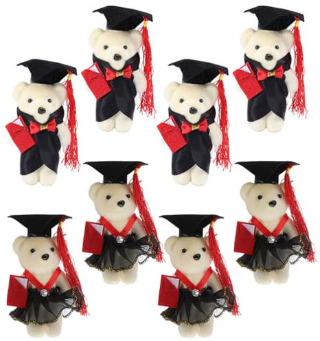 UPKOCH 8pcs Graduation Plush Bear Doll Mini Adorable Stuffed Animal Cute Bear Toys for Graduation Party Decorations Lightweight and Reliable Diy Bouquet Supplies Random Style