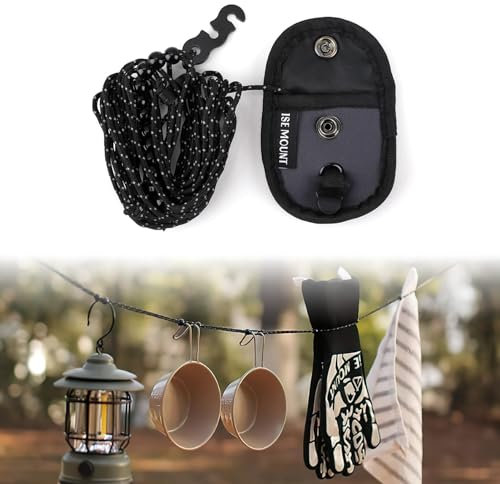 Cuerda Tender Ropa Exterior,Tendedero Retráctil de 3 Metros para Exterior e Interior, Portátil y Compacto, Ideal para Camping, Viajes y Hogar, Resistente al Viento y a la Intemperie