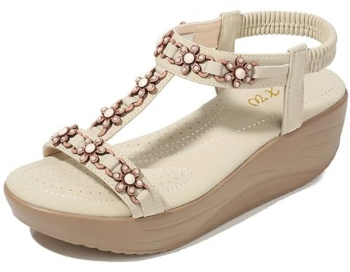 Solshine M198 Sandales orthopédiques à bout ouvert pour femme, Blanc 312, 40 EU