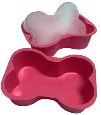 Bone Shaped Ice Cube Molds for Pets, Cooling Piglets &Large Silicone Ice Molds for Dog Baths,Durable Ice Molds for Ice Bath – Pack of 2