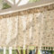 NSXIN Scheibengardine Halbtransparent Bistrogardine Blumen Küchengardinen Landhausstil Gardinen Quasten Vorhänge Kurz für kleine Fenster Küche Wohnzimmer (Gardenie,142cm*61cm)