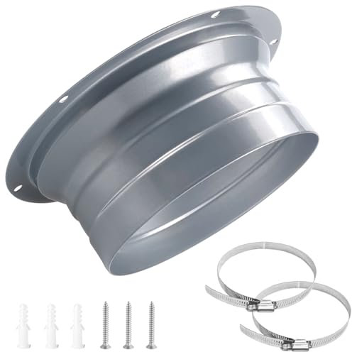 Flangia da parete per aria condizionata e sistema di ventilazione Ø120mm/5 pollici flangia di saldatura in metallo flangia con fascette stringitubo viti dritte flangia per tubo di ventilazione scarico
