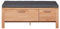 Generisch Garderobenbank - 120 x 40 cm - 1 Klappe - 1 Tür - Kernbuche teilmassiv - mit Kissen